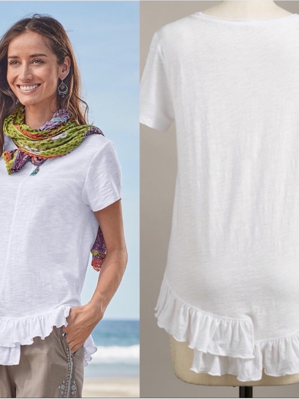 Sundance light spirit ruffled tee size‎ small